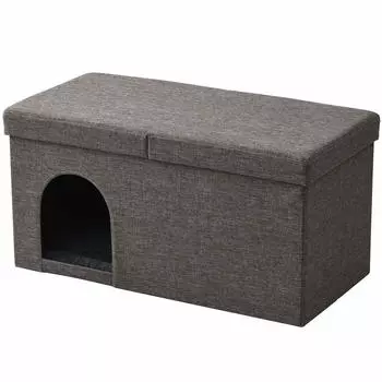Табурет для хранения вещей Yamazen Pet House, коричневый, 76 x 38 см коричневый