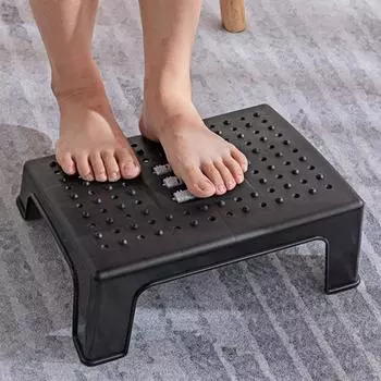 Табурет для ног Yousheng, противоскользящая прокладка, дизайн колес, уютная утолщенная дышащая подставка для ног, черный табурет под столом, товары для дома чёрный