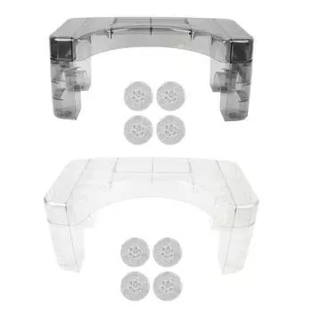 Табурет для туалета, переносной табурет для ног, нескользящий детский табурет-ступенька для туалета Transparent Gray