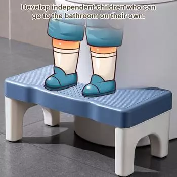 Табурет для унитаза Табурет для позы на корточках Портативный пластиковый горшок для взрослых Пожилые люди Детская ванная комната Нескользящая Детская мытье ног черный белый