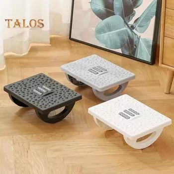 Табурет-качалка для ног с массажным роликом для облегчения боли при ахиллите, подошвенном фасциите, качающаяся подставка для ног, домашний офис, подстольный массажный низкий табурет серый