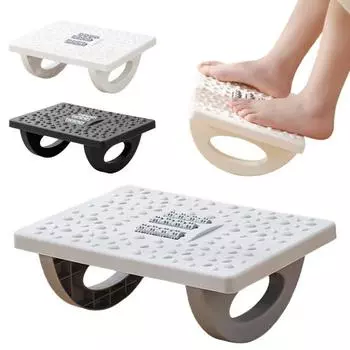 Табурет-качалка для ног с массажным роликом для облегчения боли при ахиллите, подошвенном фасциите, качающаяся подставка для ног, домашний офис, подстольный массажный низкий табурет серый
