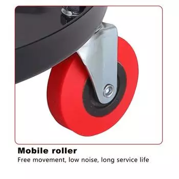 Табурет механика с колесами, прочный табурет на колесиках, кресло механика с лотком для инструментов, роликовое сиденье для обслуживания автомобиля чёрный