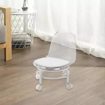 Табурет с регулируемой высотой для дома и офиса розовый