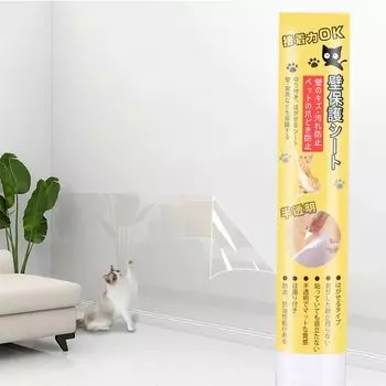 TACHIO Cat Wallpaper Protection Sheet Scratch Prevention Sheet 60 см x 15 м Съемная наклейка на обои Wall Protection Sheet с клеем Прозрачный Pet