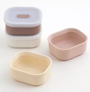 Tackaon 1.2.3 Миска для детского супа, начинка для детского питания, детская силиконовая посуда, контейнер для хранения, миска с самостоятельным управлением beige pink