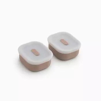 Tackaon 1.2.3 Миска для детского супа, набор из 2 наполнителей для детского питания, детская силиконовая посуда, контейнер для хранения, миска, самонаводящаяся Ivory 2P