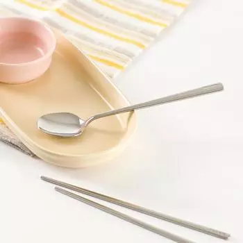 Tackaon Детский набор ложек Глянцевая Матовая Детская Ложка для Начальной Школы Палочки Для Еды Нержавеющая Сталь Glossy
