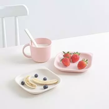 Tackaon Nemo Ecozen Детская ежедневная тарелка 2 размера Детская посуда для младенцев Детское питание Детская передняя тарелка S yellow