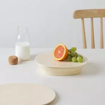 Tackaon Unique Daily Heel Plate Нет. 3 [4 цвета] Набор блюд для десерта с овальным каблуком white