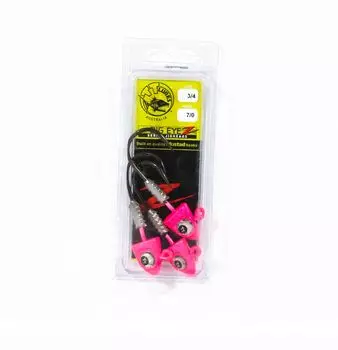 Tackle Tactics TT Big EyeZ Джиг-головка 3/4 унции 7/0 Розовый серебристый EyeZ (5246)