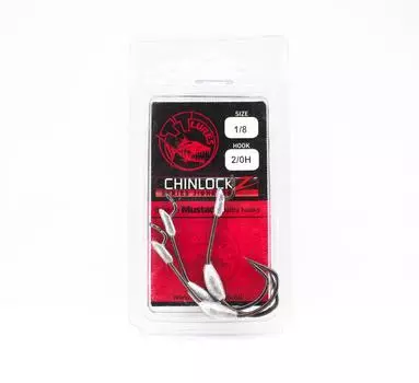 Tackle Tactics TT ChinlockZ Утяжеленный червячный крючок 1/8 унции 2/0 3 шт. в упаковке (0824)