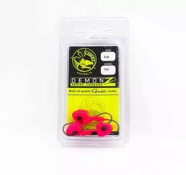 Tackle Tactics TT Demonz Jig Head 1/4 унции 1H 3 шт. в упаковке, розовая (7761)