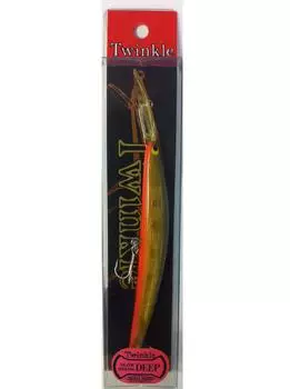 TackleHouse Minnow Twinkle Sinking Deep 104mm Gold Lure 7.7g Green/Orange #06 TWSD-104