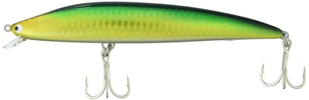 TackleHouse Tuned TKW SH Yellow TKW140 K-TEN Minnow, 140mm, 30g, Green, #107