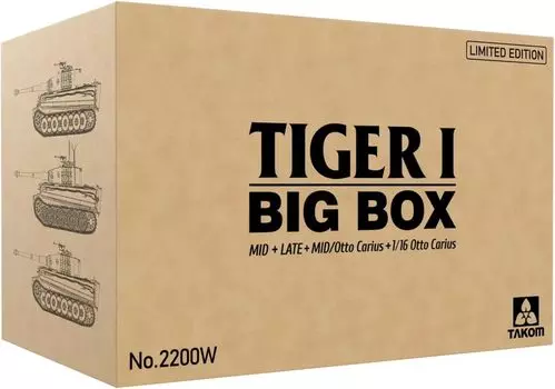 Tacom Tiger 1 Big Box Otto Karius Set Пластиковая модель TKO2200W 1/35 TKO2198/TKO2199/TKO2200/1/16