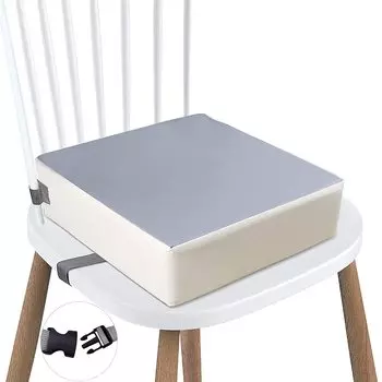 Taeku Dining Съемная подушка для сиденья стульев Подушка для детского обеденного стула Моющаяся толстая подушка для сиденья стула Подушка для детей (Кожа Серая)