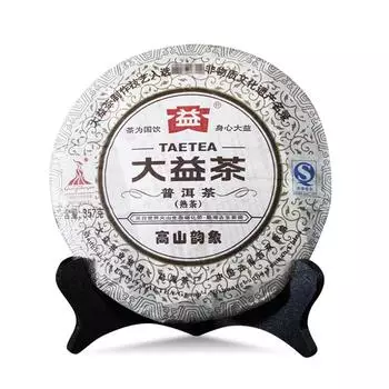 TAETEA Gao Shan Yun Xiang Shu Puer 2010, партия чая 001 Dayi Mountain Rhyme, спелый чай пуэр, 357 г 357g