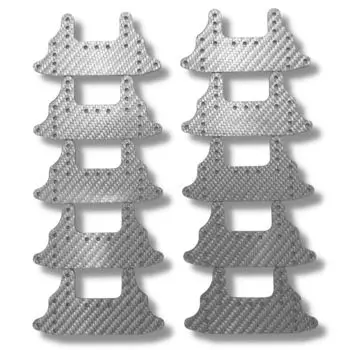 TAGATORON Карбоновый задний тормозной бампер Silver 10 (3. куски)