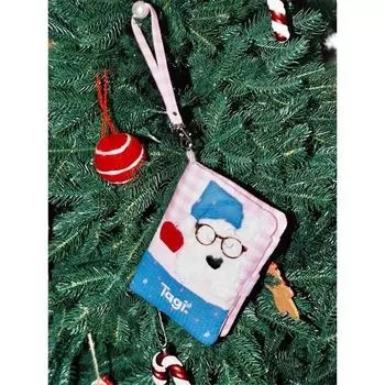 Tagi. Haha Puppy Warm Good Night Cute Travel Portable Passport Case Storgage Bag ID Card Bag Nautical Berry