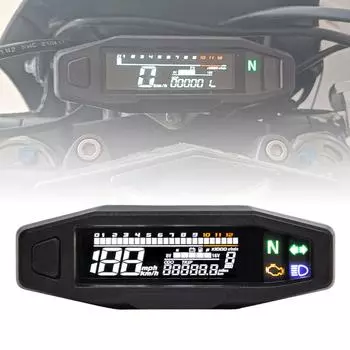 Тахометр счетчика моточасов Тахометр двигателя мотоцикла Индуктивный спидометр бензинового двигателя Цветной дисплей Ход тахометра
