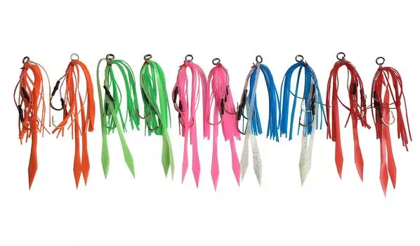 Tai Mule Spare Skirt with Hook Set of 10 Boat Fishing Red Sea Bream Sea Bream Lava Luminous J-base