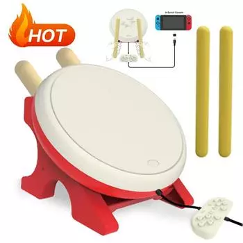 Taiko Drum для игровой консоли Nintendo Switch, контроллер барабана, барабанные палочки для Taiko No Tatsujin с игровыми аксессуарами для барабанных палочек