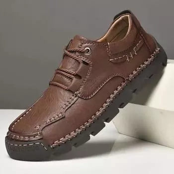 Tail goods натуральная кожаная обувь мужская большого размера повседневная спортивная обувь 38 чёрный