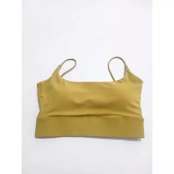 Tail Single Leak Lulu Same Style Sports Shockproof Intimates Female Quick Dry Training Exercise Strap Yoga Belt Chest Pad Vest Yellow deciduous leaves XL