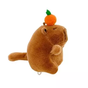 Tail Wagging Cute Capybara Plush Keychain Toy for Backpack Birthday Kids Gift QD