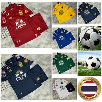 ТАИЛАНД Национальный футбол Футбольная тренировка ДЖЕРСИ CHEER Фанатская версия Быстросохнущая рубашка Поло Полиэстер Униформа с короткими рукавами Логотип слона Спорт на открытом воздухе S