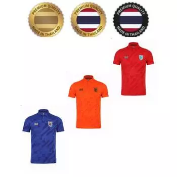 ТАИЛАНД Национальный футбол Футбольный трикотаж Cheer Быстросохнущая рубашка-поло Полиэстер с короткими рукавами Униформа с логотипом слона Спорт на открытом воздухе XS