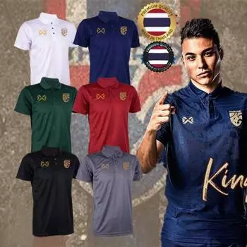ТАИЛАНД Национальный футбол Футбол Тренировочный ДЖЕРСИ CHEER Фанатская версия Быстросохнущая рубашка Воротник-поло Полиэстер Спандекс С короткими рукавами Унисекс Мужчины Женщины XS