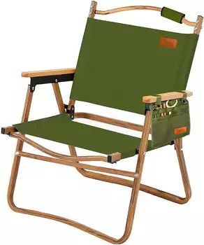 Taimonik Уличный стул для кемпинга, легкий складной стул 78X54X51 см, грузоподъемность 150 кг, компактный, портативный, для кемпинга, рыбалки, скалолазания, пешего туризма DYY зелёный