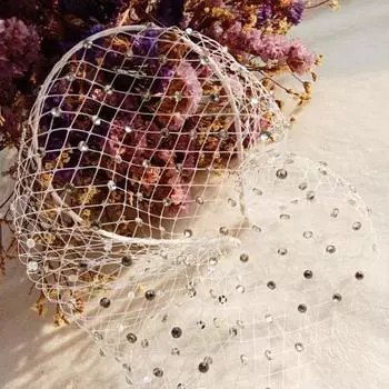 Таинственная сетка дрель ювелирные изделия мода старая вечеринка банкет вечеринка аксессуары для волос повязка на голову белый белый
