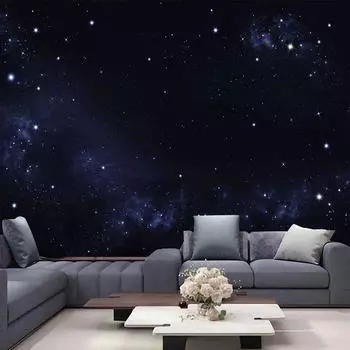 Таинственная Вселенная, космическое звездное небо, голубая звезда, художественный гобелен, настенный психоделический гобелен для украшения спальни, гостиной 95x75cm