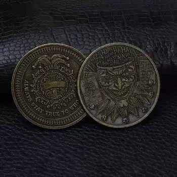 Таинственные ретро предметы коллекционирования поделки подарки клоун монета памятные кошельки держатель металл золотой