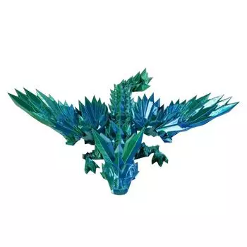 Таинственный дракон, Дракон, напечатанный на 3D-принтере, Гибкий дракон с полностью шарнирным сочленением, Подарочная игрушка, напечатанная на 3D-принтере One Size темно-зеленого