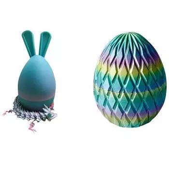 Таинственный дракон с яйцом, 3D-печатный дракон с яйцом, Полностью шарнирно-сочлененный гибкий дракон с яйцами, 3D-печатная подарочная игрушка с сумкой для хранения One Size