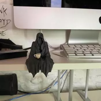 Таинственный Властелин Черного Одеяния Ужасное Черное Одеяние Готическое Садовое Украшение Изделия Из Смолы Подарки 7x7x15cm