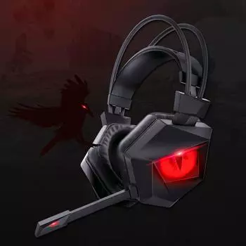 TAIOU USB Проводная игровая гарнитура Наушники с виртуальным объемным звуком 7.1 Наушники для киберспорта с чёрный