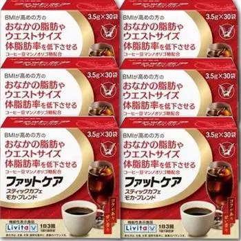Taisho Pharmaceutical Fat Care Stick Cafe Mocha Blend с функциональными характеристиками x 30 пакетиков x 6 коробок [6 коробок] [Пищевые характеристики] 3,5 г (4987306039162-6)