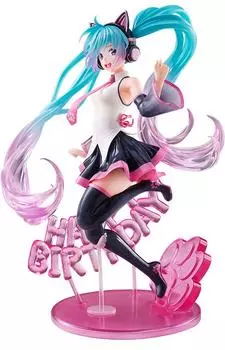 Taito Hatsune Miku Birthday2021 AMP Фигурка Кот ~Happy ver.~