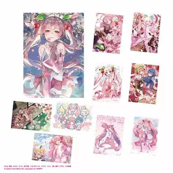Taito Kuji Honpo Sakura Miku Лотерея D Приз Новые нарисованные плакаты Всего 10 видов (Ясумо/Камо Камен/Сейко/НОКО/Тайки/Сакура Магнолия/Цуруши