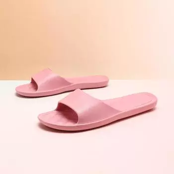 Taiwan EVA slippers summer home leisure trend silent one-word drag non-slip wear-resistant soft bottom bathroom cool slippers 36-37 чёрный
