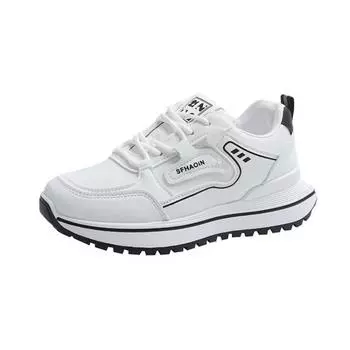 Taizhou rubber sole white sneakers women s spring new platform running shoes college style fashion 36