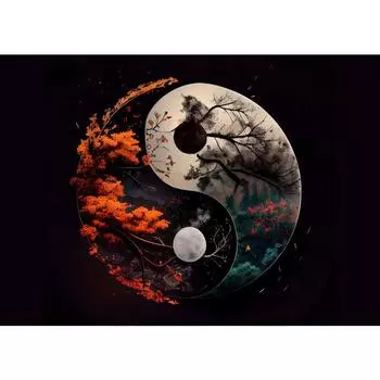 Тай-чи Инь и Ян Баланс Пейзажные Принты Постер Холст Живопись Современные Картины для Стен для Гостиной Спальни Домашний Декор 21cm30cm NoFrame