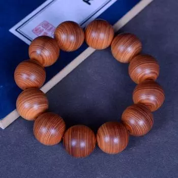 Тайхан Мужчины Черное Масло Деревянное Украшение Пара Зрелый Материал Red oil 20mm * 12 (complete)