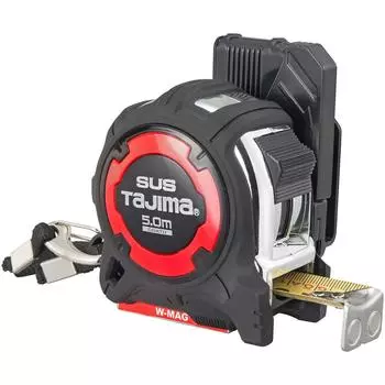 Tajima Convex Thick Stainless Steel Tape 5m x 25mm Thick Cef G Stainless Lock Double Mag 25 GASFGSLWM25-50