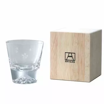 Tajima Glass Edo Glass Стекло Fuji в деревянной коробке.